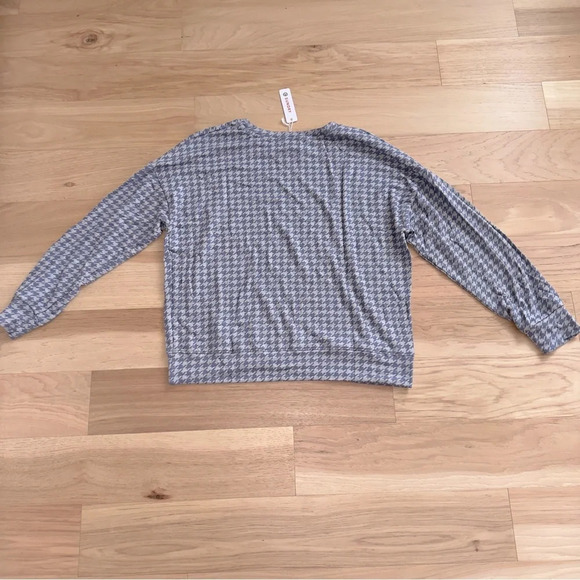 Anthropologie Sundry pullover Houndstooth Sweater size M in gray/purple - Picture 7 of 10